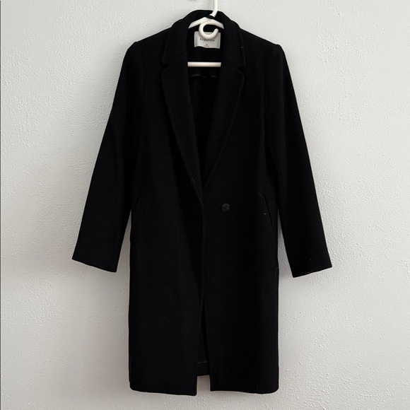 Babaton The New Stedman Coat - Virgin Wool in BLACK - Picture 3 of 8